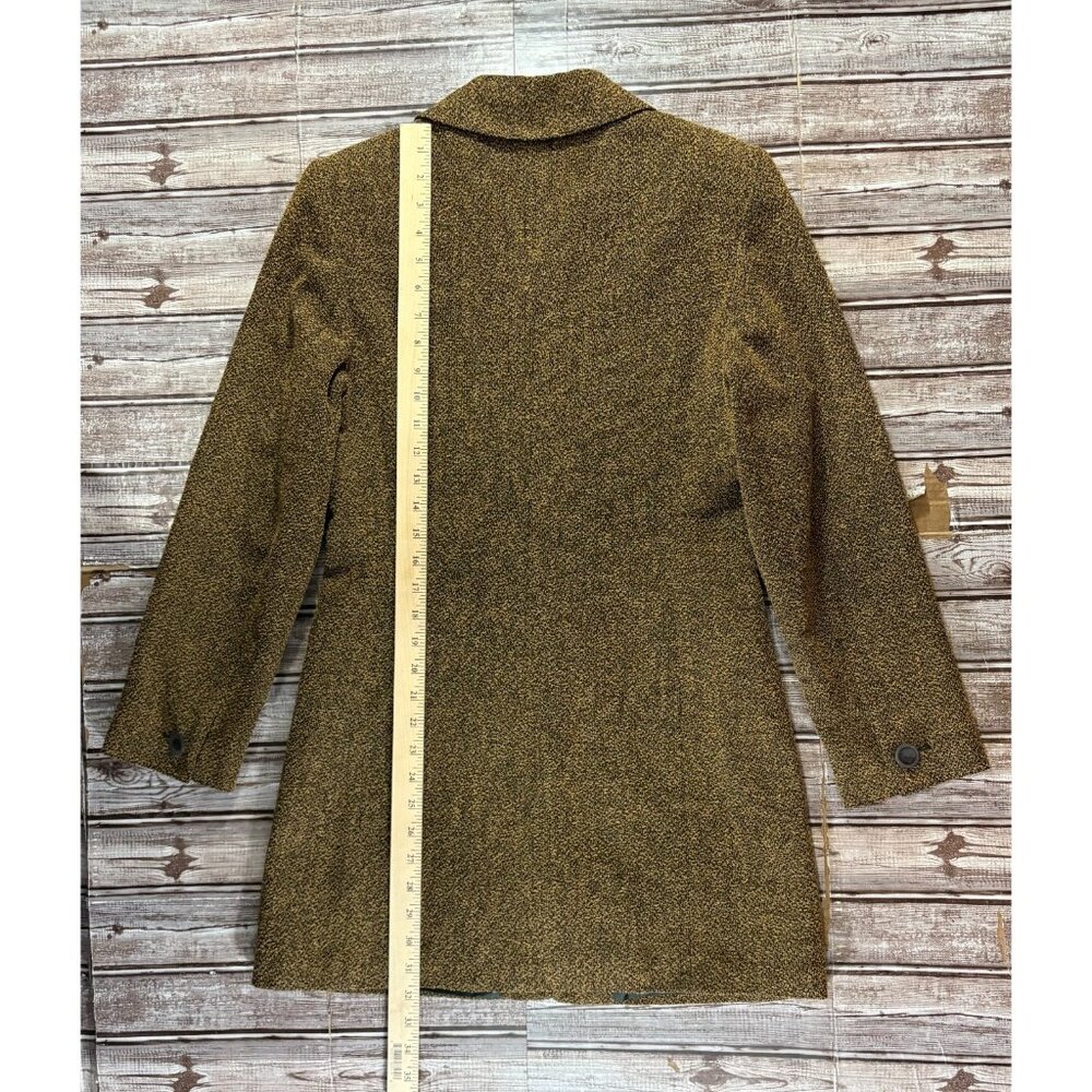MaxMara Wool Blend tweed Coat jacket size 6 color brown - Picture 6 of 8